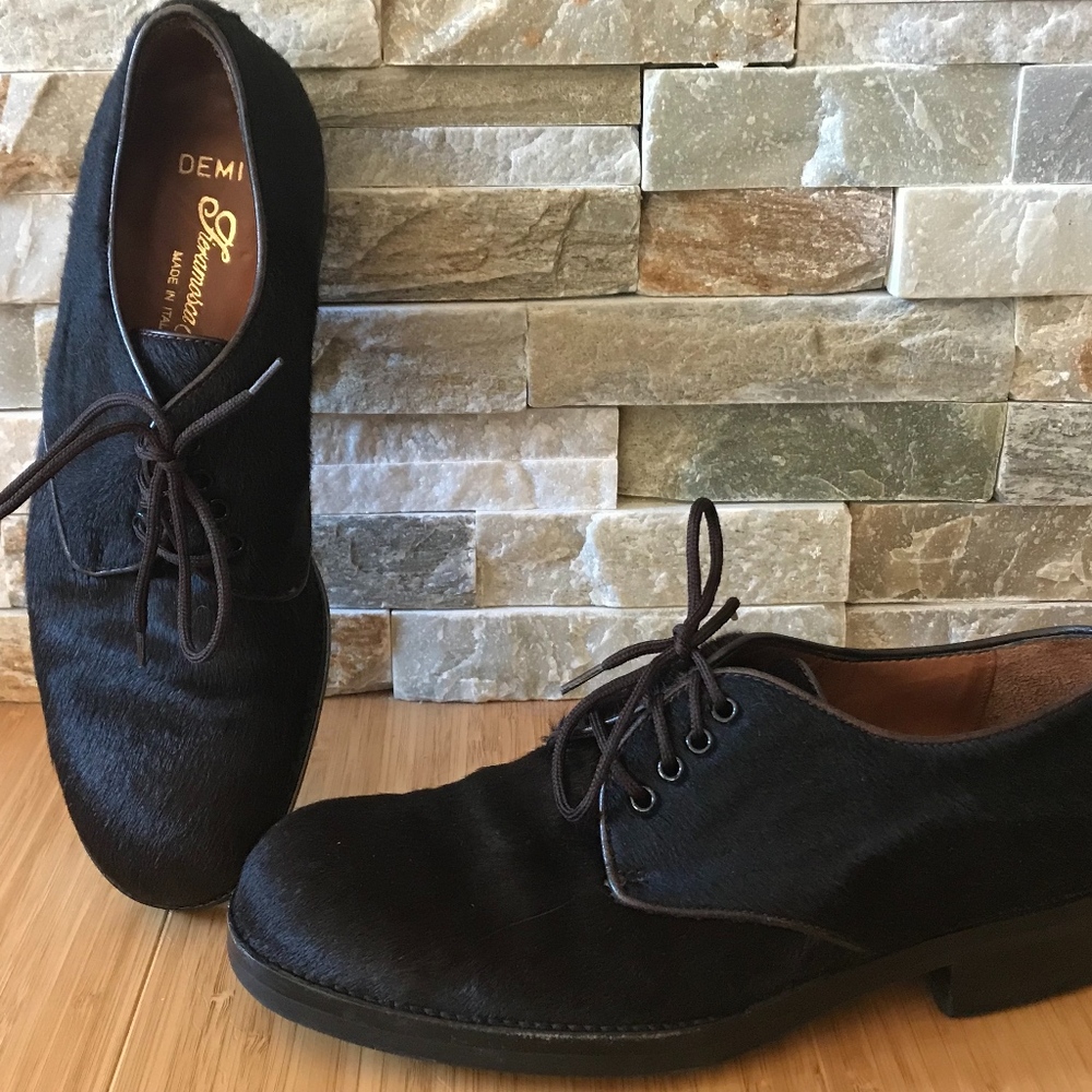 Fieramosca & Co. Very Dark Brown Pony Hair Oxford